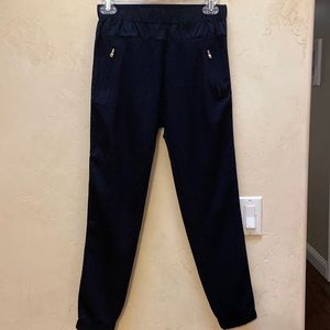 NWT Sz 12 J. Crew Crewcuts Black Joggers w/Sparkly Tuxedo Stripe
